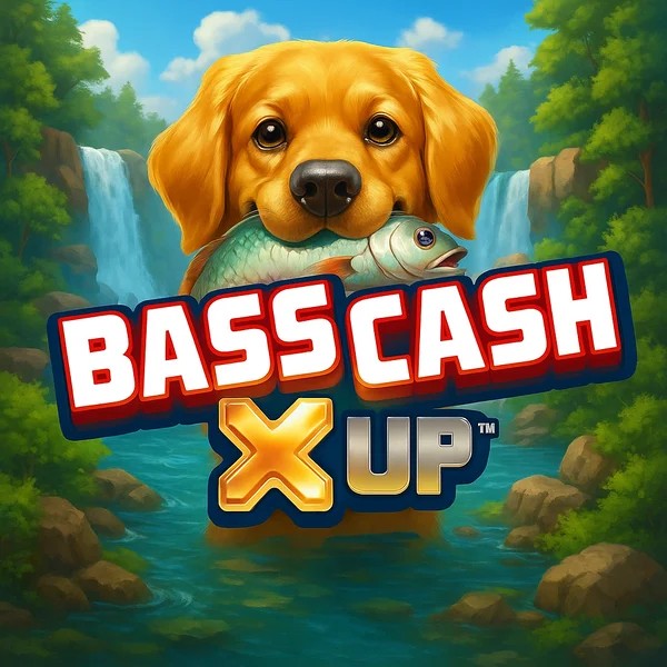 Bass Cash X UP logo by Alchemy Gaming at Captain Jack CasinoBass Cash X UP