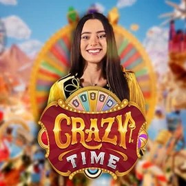 Crazy Time slot logo by Evolution at Captain Jack CasinoCrazy Time
