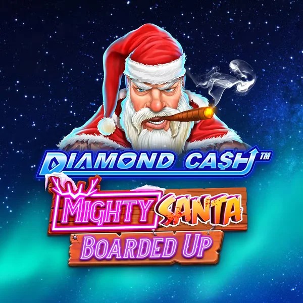 Diamond Cash Mighty Santa Boarded Up by Greentube, showcased at captainjack-casino.ca – game logo