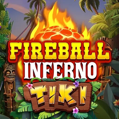 Official Slots logo: Fireball Inferno Tiki by NetEnt at Captain Jack Casino