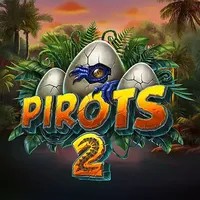 Pirots 2 slot logo by ELK Studios at Captain Jack Casino
