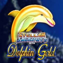 Dolphin Gold with Stellar Jackpots slot logo by Lightning Box Game at Captain Jack CasinoDolphin Gold with Stellar Jackpots